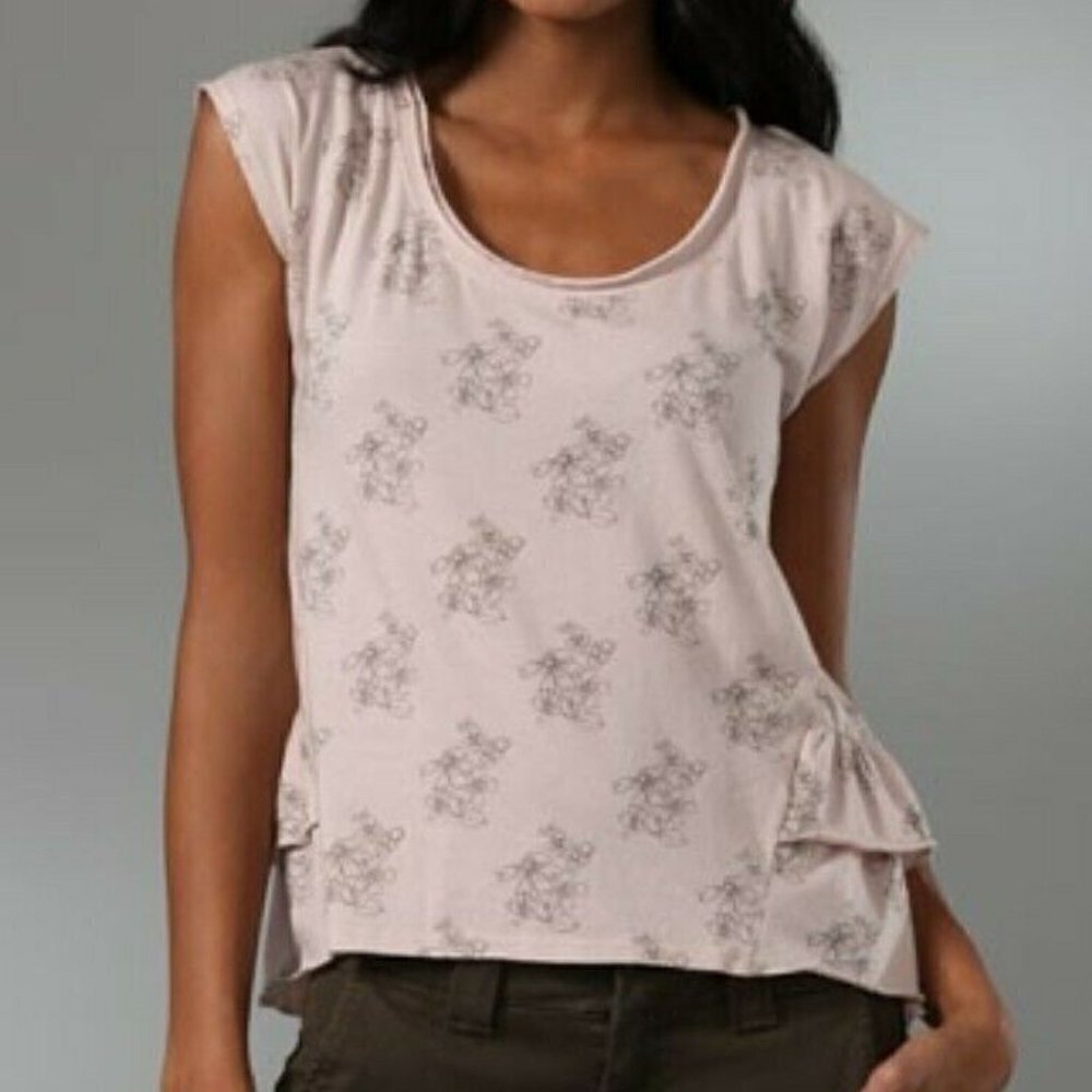 New Rebecca Taylor Moroccan Ruffle Tee Small
